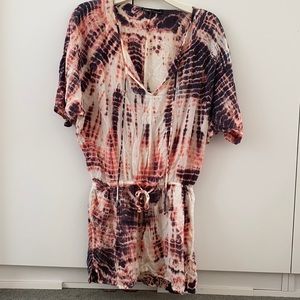Tie dye short sleeved summer dress
